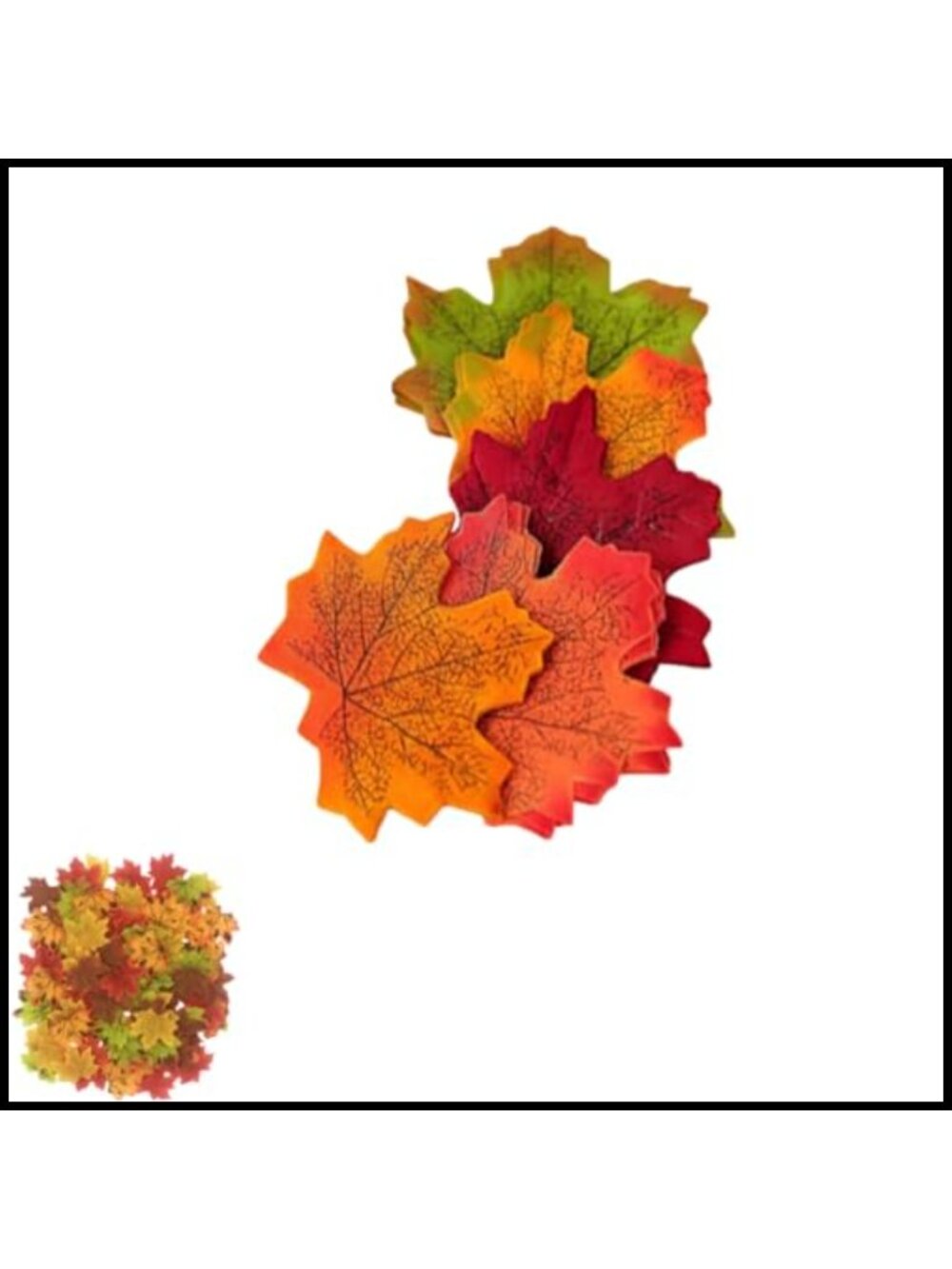 100 Pcs Artificial Maple Leaves Silk Flowers for Party Wedding Decor